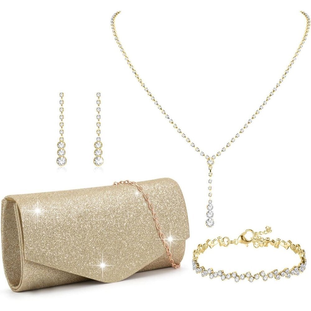 Jewelry Set Alloy Steel Formal Prom Wedding Accessories Rhinestone